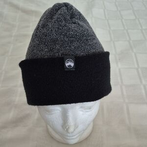 Black and Gray Knit Beanie